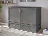 Hamilton Full Murphy Bed Chest In Grey