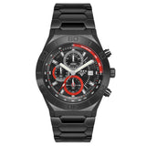 Timex Vector Analog Watch For Man With Black Round Dial & Black Stainless Steel Bracelet Band Water Resistant Men'S Wrist Watche