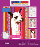 Llama Mosaic Sticker Art Kit for Kids and Adults, Large Sticker by Number/Letter Poster 36 x 40 with 3,996 Stickers, Paint by St
