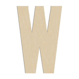 HILAZA 17 Inch Large Wooden Letter W, 1/4 in Thick Big Wood Letter for Wall Decor Crafts