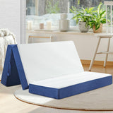 Folding Mattress Queen Size, Memory Foam 6 inch Tri Portable Trifold Mattress Topper Queen with Breathable & Washable Cover, Fol