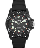 Timex Mens Diver 42mm Watch - Black Strap Black Dial Black Case