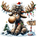GXGLLPZBY 5D Christmas Diamond Art Kits for Adults Beginners, DIY Cute Deer Diamond Painting Kits, Full Drill Paint by Diamonds 