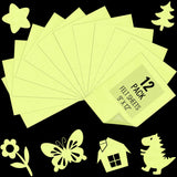 12PCS Light Yellow Felt Fabric Sheets 9 x 12 - 1.6mm Thick Soft Felt for Craft Sewing DIY Patchwork Art Projects Decorations