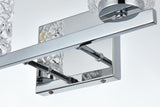 Living District Cassie 2-Light Metal Bath Sconce In Black And Clear