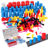 Briwooody 250 Pcs Rubber Plugs 9-Sizes Silicone Tapered Plug Kit 1/15 to 1 Stoppers for Coating, Hole, Painting Protection Silic