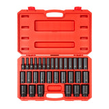 TEKTON 1/2 Inch Drive Deep 6Point Impact Socket Set, 31Piece (838 mm) | SID92335