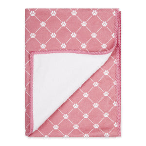 Bone Dry Pet Grooming Towel Collection Absorbent Microfiber X-Large, 41X23.5, Trellis Hunter Green