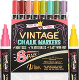 CHALKY CROWN Liquid Chalk Markers Dry Erase Marker Pens Chalk Markers for Chalkboards, Signs, Windows, Blackboard, Glass R