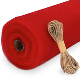 Luceinvita Red Tulle Fabric Roll, 54 x 40 Yards (120FT) Tulle for Christmas Decorations Gift Wrapping Wedding DIY Tutu Party Ba