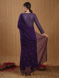 Gosriki Women'S Viscose Rayon Mukaish Work Anarkali Kurta With Pant & Dupatta (Park Violet-Nw-Gs_Xl_Violet_X-Large),Violet,,B0D1MG91TW