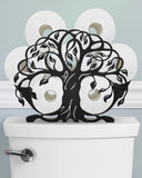 Wigag Life of Tree Toilet Paper Holder Stand for Extra 8 Rolls, Funny Decorative Free Standing Toilet Paper Storage, Farmhouse B