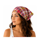 Riddhiinfotech 30X30 Inch Trendy Tie Dye Checkered Square Scarf | WomenS Maternity Head Scarf | Hair Wrap, Head Cover, Face Cov