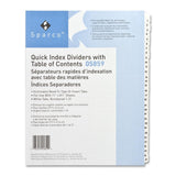 Business Source 05859 Index Dividers,w/TOC Page, 131, 31 Tab/ST,11Inch x81/2Inch ,White