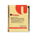 Universal 20823 LeatherLook Mylar Tab Dividers, 12 Month Tabs, Letter, Black/Gold, 12/Set