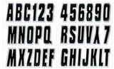 Hardline Products Series 320 Factory Matched 3-Inch Boat & PWC Registration Number Kit, Black/Silver - BLKSI320
