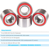 (4Pcs) Heavy Duty Wheel Bearings For Can-Am Defender/Commander/Maverick/Outlander/Renegade Replaces # 293350040, 705400088, 2933