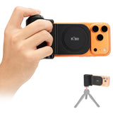 KIWIFOTOS Magnetic Phone Camera Grip for iPhone 17 Magsafe Handle with Bluetooth Remote & Tripod Mount Adapter for iPhone 16 15 