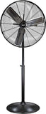 Comfort Zone Industrial Pedestal Fan, 30 inch, 3 Speed, High Velocity, Adjustable Height 56to 76  , Metal, Meets OSHA Stand