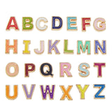 JJGQAZ 26-Piece Initial Alphabet Letter Charms - A-Z Letter Enamel Spacer Beads Multicolour Alphabet Pendants for DIY Jewelry Br