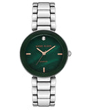 Anne Klein Womens Japanese Quartz Dress Watch with Metal Strap, Silver, 16 (Model: AK/1363GNSV)