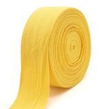 ZHFMLY 1.5 Inch Yellow Herringbone Webbing - 12 Yards Cotton Twill Tape Ribbon for Sewing, Binding Trim, DIY Crafts, Gift Wrappi