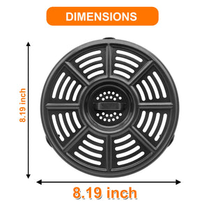 Air fryer Accessories for Ninja AF101 AF161 AF150 Air Fryer, 8.2'' Round Food Grade Air Fryer Grill Pan Grill Plate Crisper Plat