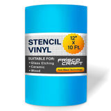 Frisco Craft Stencil Vinyl - Compatible Stencil Vinyl for Most Cutters - Blue Removable Sheet - Professional Grade, Easy to use,