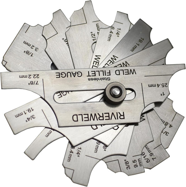 RIVERWELD 7piece Fillet Weld Set Gage Rl Gauge Depth Gauges Welding In ...