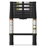 SPIEEK Telescoping Ladder for RV & Attic, 10.5FT Aluminum Extension Ladder with Dual Locking Mechanism, Max Load 330lbs, Compact