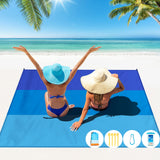 Famstar Beach Blanket Oversized Extra Large 10'X 9',Waterproof Sandproof Beach Blanket 2-8 Adults Lightweight Durable for Travel