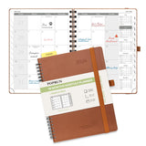 POPRUN Monthly Planner 2025-2026 Spiral Bound (6.5x 8.5) 18 Months Calendar (Jul 2025 - Dec 2026) - 4 Pages per Month with Month