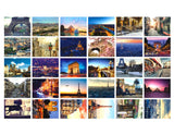 Travel Postcards Set Of 30 Post Cards Variety Pack Depicting From Around The World Famous Travel Sites Assorted Postcards Bulk 4 X 6 -Paris -Like New