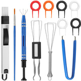Frienda 12 Pack Keyboard Lube Switch Puller Kits Key Cap Remover Tools Mechanical Switch Opener for Mechanical Keyboard Removing
