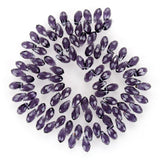 500pcs Czech 12mm Faceted Teardrop Briolette Crystal Glass Beads Pendant Drop Bulk Amethyst Purple