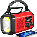 TFTDOUP Emergency Radio Hand Crank Solar, AM/FM/NOAA Weather Radio Built-in 20000mah Battery Powered,Type-C Charger,Flashlight, 
