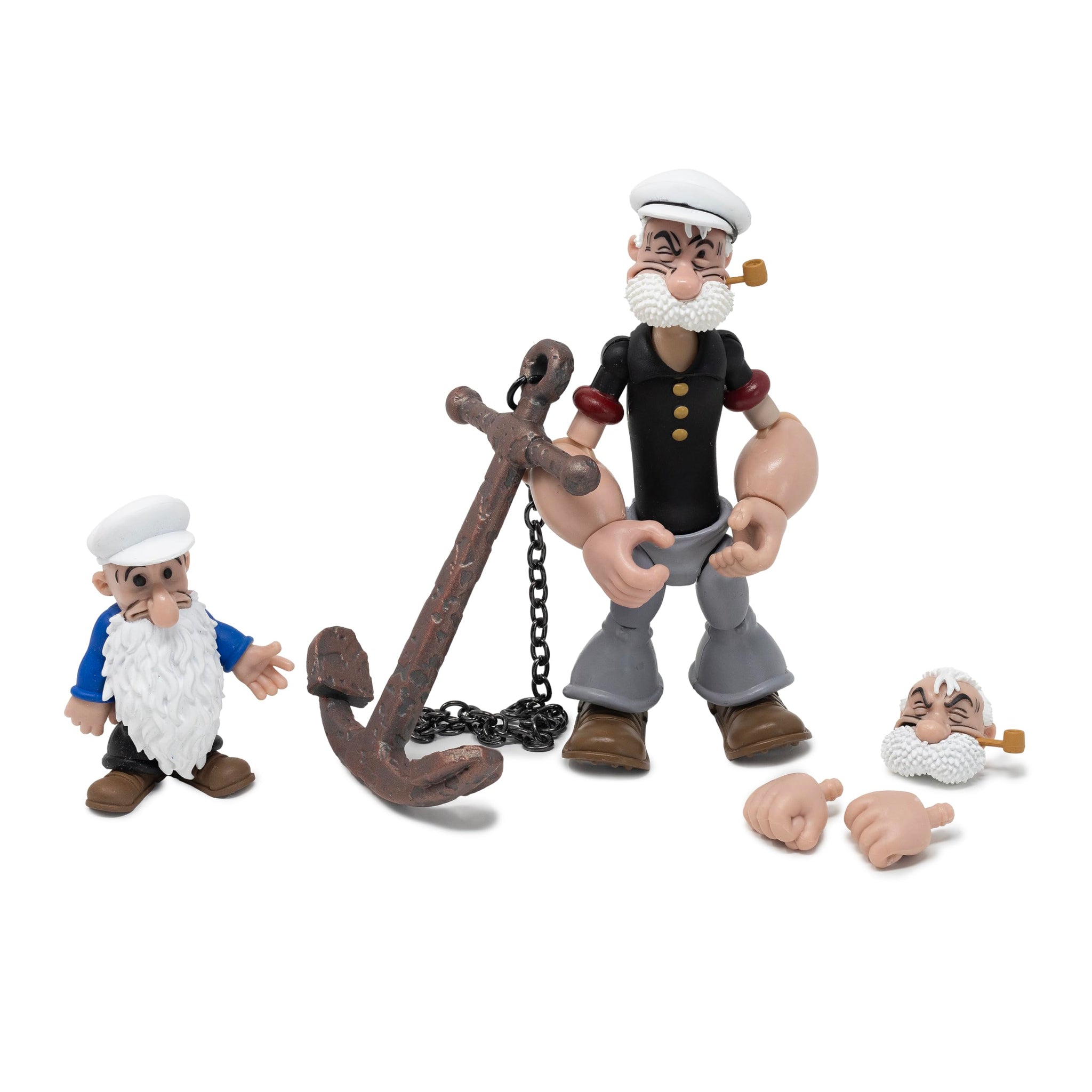 Boss Fight Studio Poopdeck Pappy Popeye Classics Wave 2 Collectible Action Figure - Highly Articulated Figurine with Accessories