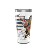 Tervis Traveler Americana Distressed Flag Triple Walled Insulated Tumbler Travel Cup Keeps Drinks Cold & Hot, 20oz, Stainless St