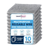 Smart Craft Multipurpose Reusable Wire Dish Washing Cloth Double Layer Metal Cleaning Scrubber for Kitchen Utensils, Dishes, S