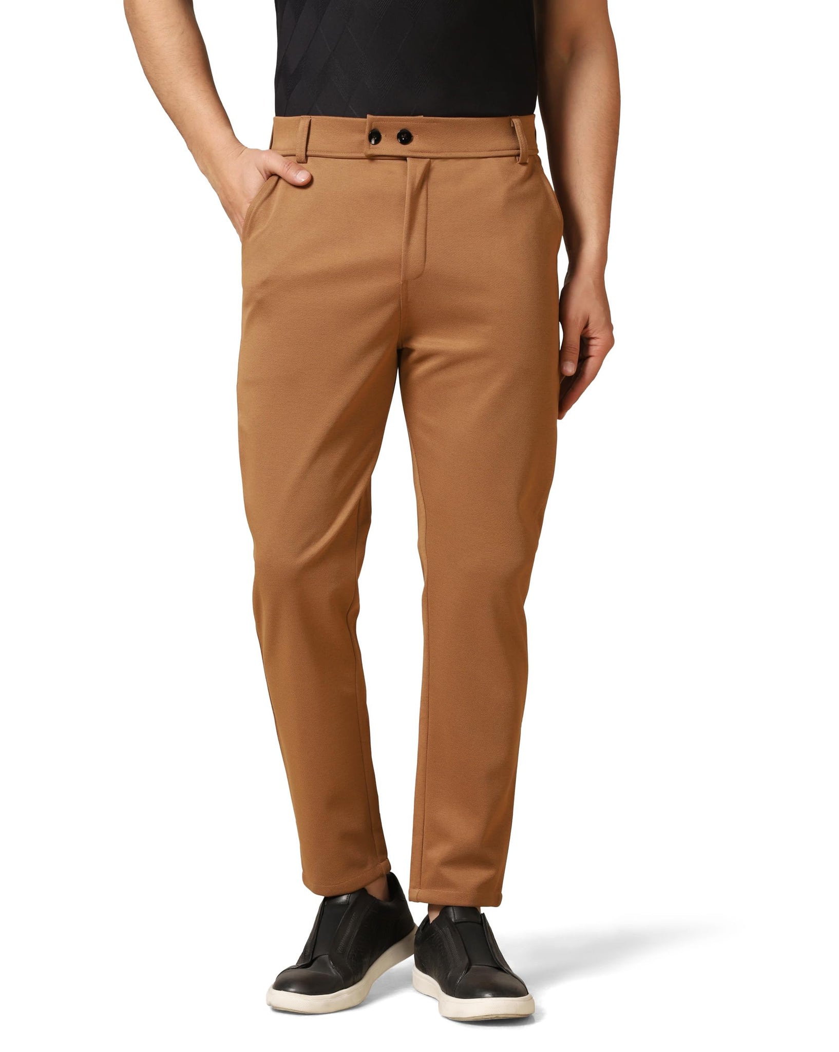Toplot Men'S Formal Trousers || Slim Fit Men'S Wear Trousers || Stretchable Formal Pant Trousers || Trouser For Men (Formal-5181-Brown-36),Brown,36,B0DKBM82N1