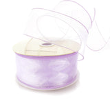 Ribbon Traditions 2.5 Wired Sheer Organza Ribbon Light Lavender 10 Yards
