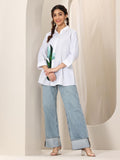 Libas Women'S Floral Straight Tunics (98187_White Xxl)