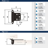 Amerock | Cabinet Hinge | Variable Overlay Hinge | Oil Rubbed Bronze | 10 Pack | Self-Closing Hinge | Face Mount Hinge | Cabinet