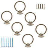 Luomorgo 12 Pcs Antique Bronze Ring Pull Handle Knobs, Vintage Dresser Drawer Pulls for Kitchen Cabinet Cupboard Chest Metal Dra