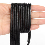 HAAMIIQII 2x4mm Natural Black Obsidian Heishi Spacer Beads 150Pcs Flat Disc Stone Semi Precious Gemstone Loose Beads for Jewelry