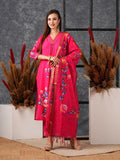 Anni Designer Women'S Cotton Blend Straight Printed Kurta With Pant & Dupatta (Sanskrit Rani-Nw_S_Pink_Small),Pink,S,,,