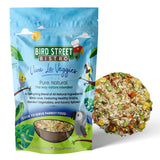 Bird Street Bistro Parrot Food - Parakeet - Cockatiel - Cooks in 3-15 min w/Natural & Organic Grains - Legumes - Non-GMO Fruits,