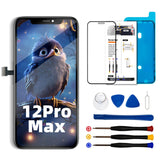 SIMDOG for iPhone 12 Pro Max Screen Replacement Kit 6.7 inch, Full HD LCD Display 3D Touch Screen Digitizer Full Assembly + Repa