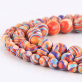 8mm Colorful Malachite Beads Round Smooth Loose Beads for Jewelry Making Bracelet Necklace 15