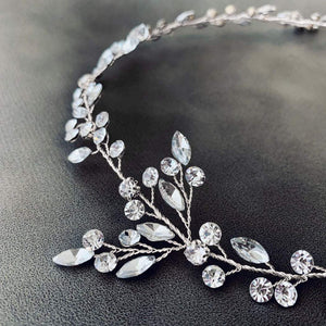 EARENT Bride Wedding Crystal Hair Vine Bridal Long Headband Wedding Hair Piece Rhinestone Hair Accessories for Women and Girls (